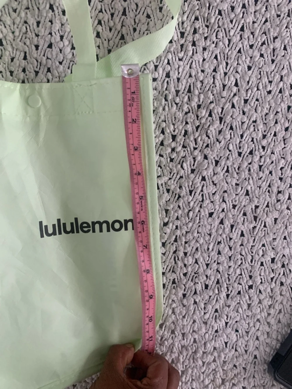 lululemon athletica reusable Mint Green Logo Tote